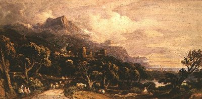 Landscape with Castle and Mountain by John Varley