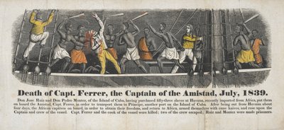 Death of Capt. Ferrer, the Captain of the Amistad, July, 1839 by John Warner Barber