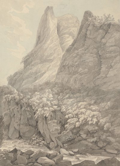 Thurshouse Tor from the River Manifold, Derbyshire by John Webber