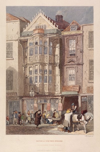 Paul Pindar Tavern, Bishopsgate, London by John Wykeham Archer