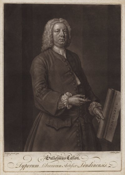 William Caslon, English typographer by John the younger Faber