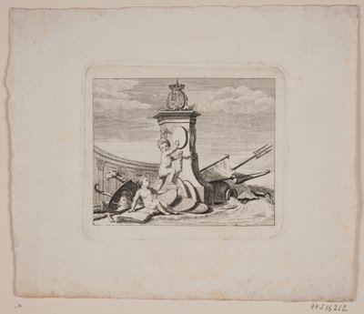 Vignette with Two Genii by Jonas Haas