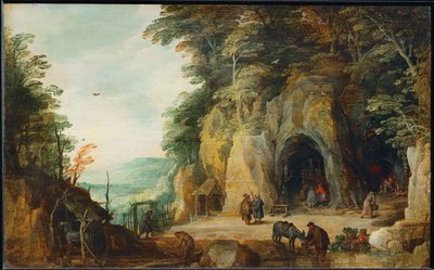 Hermitage of Monks in the Rocks by Joos de (follower of) Momper