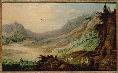 Landscape with River Valley by Joos de (follower of) Momper