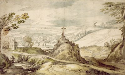 Mountainous Landscape with a Cross by Joos or Josse de Momper