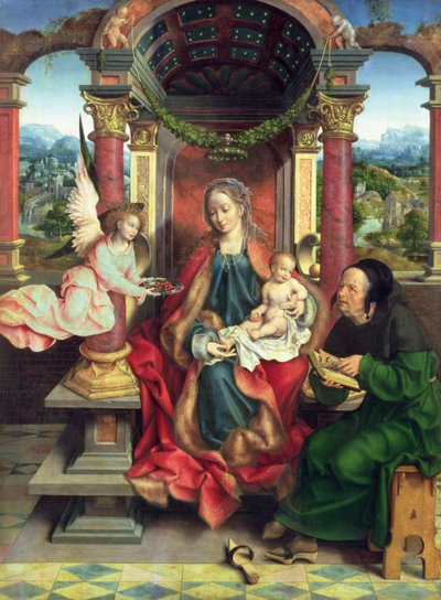 The Holy Family, centre panel of a triptych by Joos van Cleve