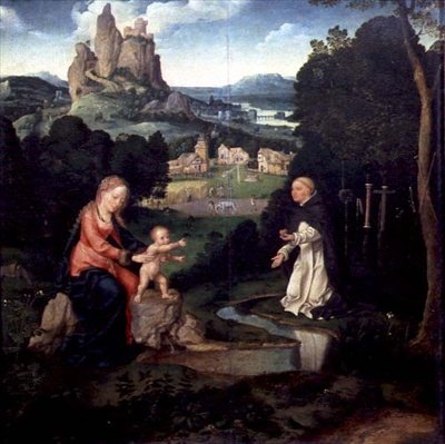 The Virgin and Infant Jesus with a Dominican Friar, c.1515-18 by Joos van Cleve