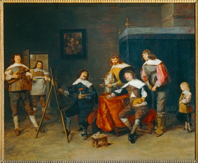 A painter painting a portrait, formerly called The Studio of Craesbeeck by Joos van Craesbeeck