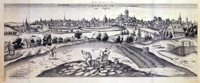 A Slate Quarry in Angers, 1561 by Joris Hoefnagel