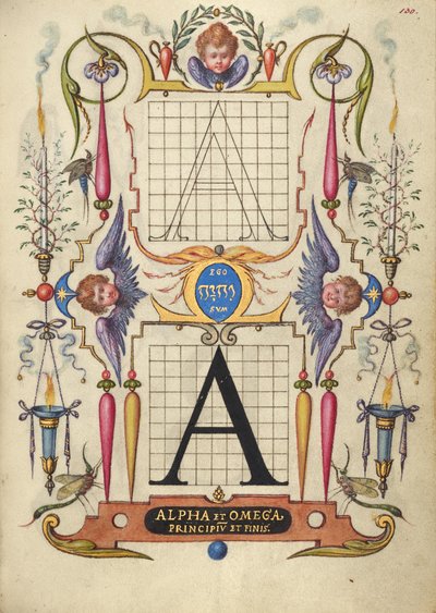 Guide for Constructing the Letter A by Joris Hoefnagel