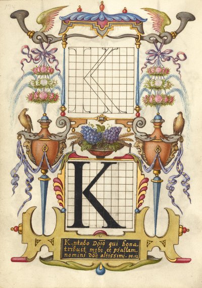 Guide for Constructing the Letter K by Joris Hoefnagel
