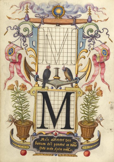 Guide for Constructing the Letter M by Joris Hoefnagel