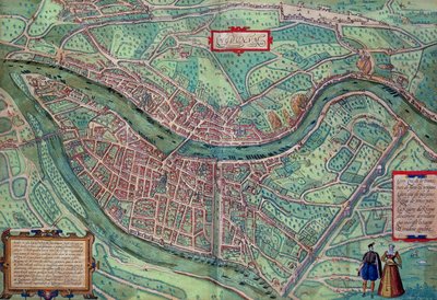 Map of Lyon by Joris Hoefnagel