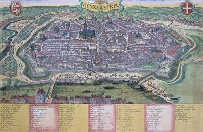 Map of Vienna by Joris Hoefnagel