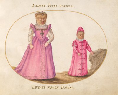 Plate 2: Maddalena and Enrico, the Children of Pedro González (Petrus Gonsalvus) by Joris Hoefnagel
