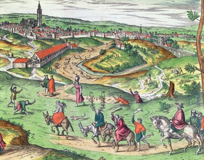 Town Plan of Seville, from Civitates Orbis Terrarum by Georg Braun and Frans Hogenberg (detail) by Joris Hoefnagel