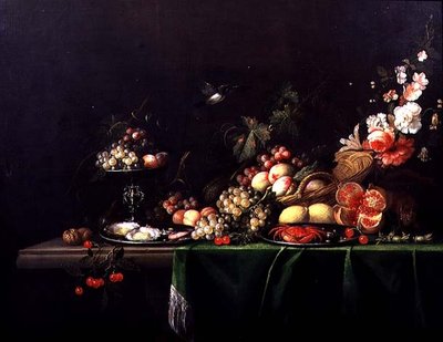 Still Life of Fruit with a Squirrel by Joris van Son