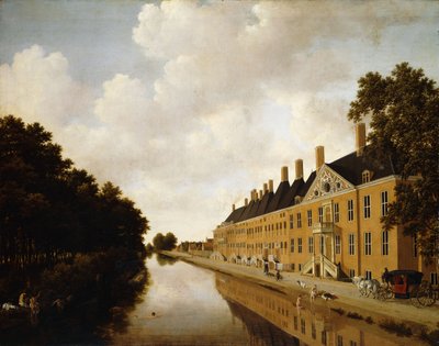 A View of the Princessgracht, The Hague, looking towards the Bezuidenhoutsebrug and the Oost Singlesgracht by Joris van der Hagen