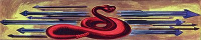 Decorative Panel with a Snake, from The Epic of American Civilization by José Clemente Orozco