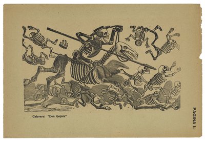 The Skulls of Don Quixote, c.1910-13, printed 1943 by José Guadalupe Posada