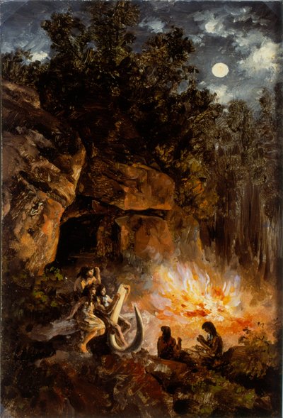 Scene from the Quaternary Upper Paleolithic Period by José María Velasco