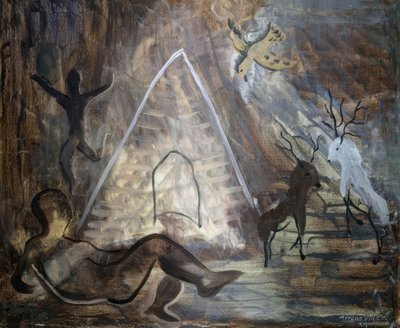 Figures and Deer by José Moreno Villa