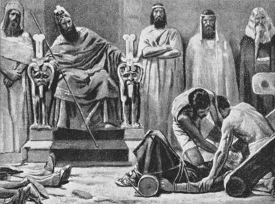 Zedekiah is Blinded and taken to Babylon, 586 BC by Jose (after) Villegas y Cordero