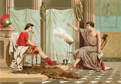 Education of Alexander the Great by Aristotle by Jose Armet Portanell