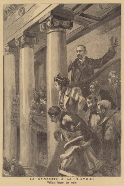 Anarchist Bomb Attack on the French Chamber of Deputies by Jose Belon