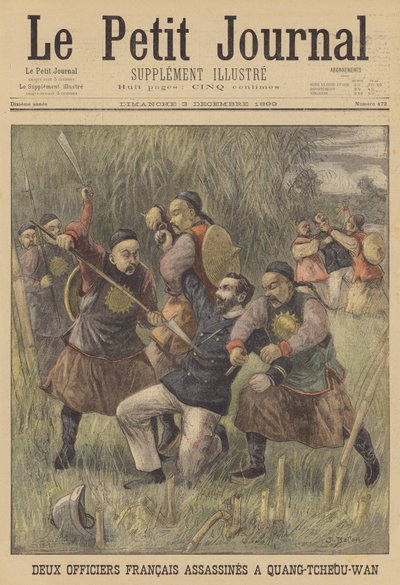 Killing of Two French Naval Officers at Guangzhouwan, China by Jose Belon
