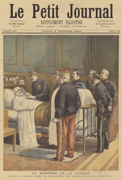The French Minister of War Giving a Medal to an Injured Soldier by Jose Belon