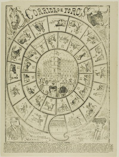 Bullfight Dice-Game by José Guadalupe Posada