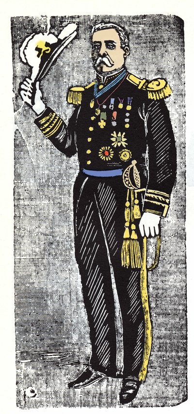 The Mexican Revolution (1910-1920): Porfirio Diaz (1828-1915), President of the Republic of Mexico. Xylography by Jose Guadalupe Posada (1852-1913) by José Guadalupe Posada