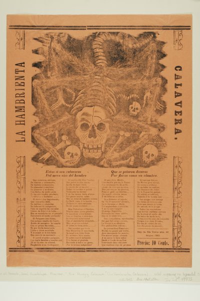 The Starving Calavera by José Guadalupe Posada