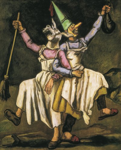 Masks Dancing Arm in Arm by Jose Gutierrez Solana