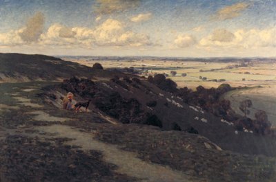 Bury Hill and Village with a View of the North Downs by Jose Weiss
