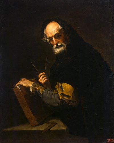 Philosopher with a Book, a Compass and Goniometer by Jose de Ribera