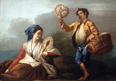 The Fan Seller by Jose del Castillo