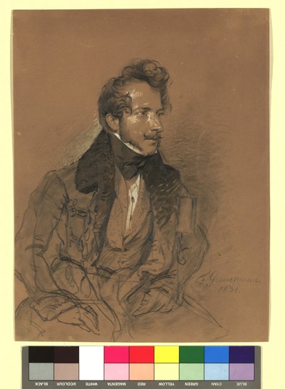 Friedrich Gauermann (1807-1862), Painter, Graphic Artist by Josef Danhauser
