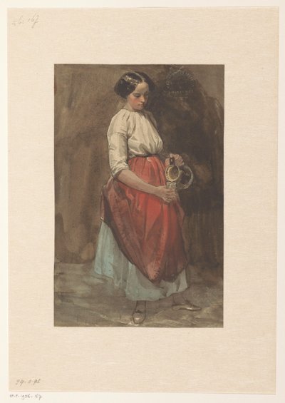 Standing Girl Pouring a Drink by Josef Eduard Tetar van Elven