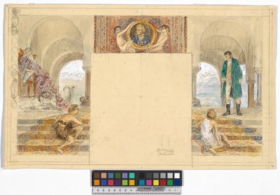 King of the Alps and Misanthrope (Design for the Ferdinand Raimund Cycle "King of the Alps and Misanthrope" at Kogl Castle, Attergau) by Josef Engelhart