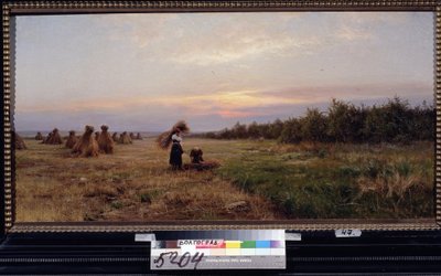 Harvest in the Evening Light by Josef Evstafievich Krachkovsky