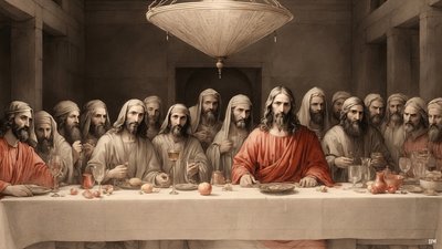 Jesus The Last Supper 04 by Josef Johann Michel