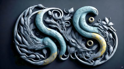Encaustic Feng Shui Concept of Yin and Yang 01 by Josef Johann Michel