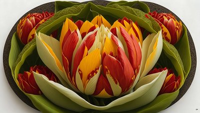 Mandala: Tulips Elements 01 by Josef Johann Michel