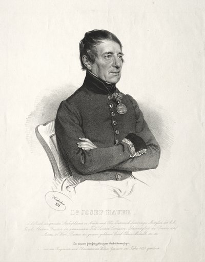 Portrait of Dr. Joseph Hauer by Josef Kriehuber