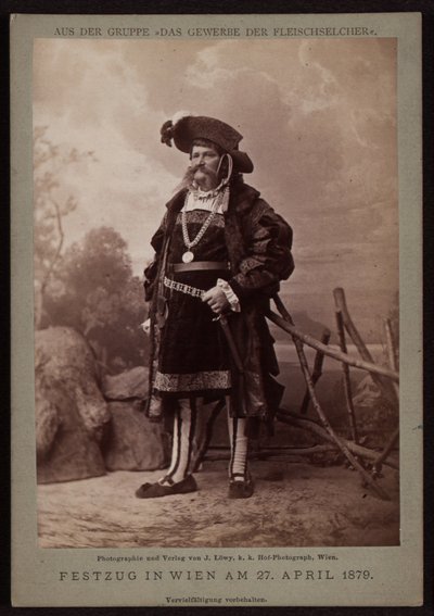 Joseph Ullmann, Butcher at the Makart Parade 1879 by Josef Löwy