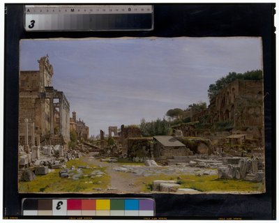 Two Views of the Roman Forum by Josef Theodor Hansen