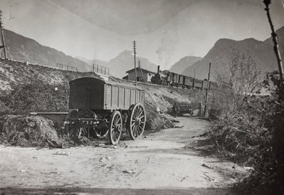 Album "Meine weltkriegs - Erinnerungen South-West Front (Carinthia, Italy, South Tyrol) 31/03/1915-12/11/1918 - Josef Zohles Wien": railway Tolmezzo by Josef Zohles