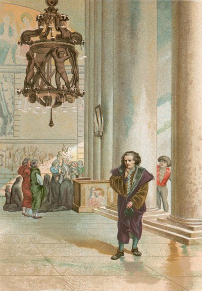 Galileo in the Cathedral in Pisa by Josep or Jose Planella Coromina